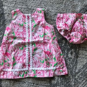 Lilly Pulitzer Pink Baby Dress + Bloomers 18-24M